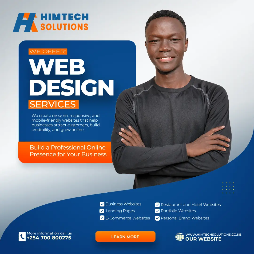 Professional web design services by HimTech Solutions Kenya